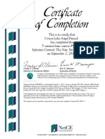 Infection Control Certificate PDF