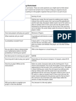 Tawan Wachirapaet - Game Board Brainstorming Worksheet