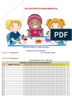 Control de Asistencia Diario Por Meses Editable