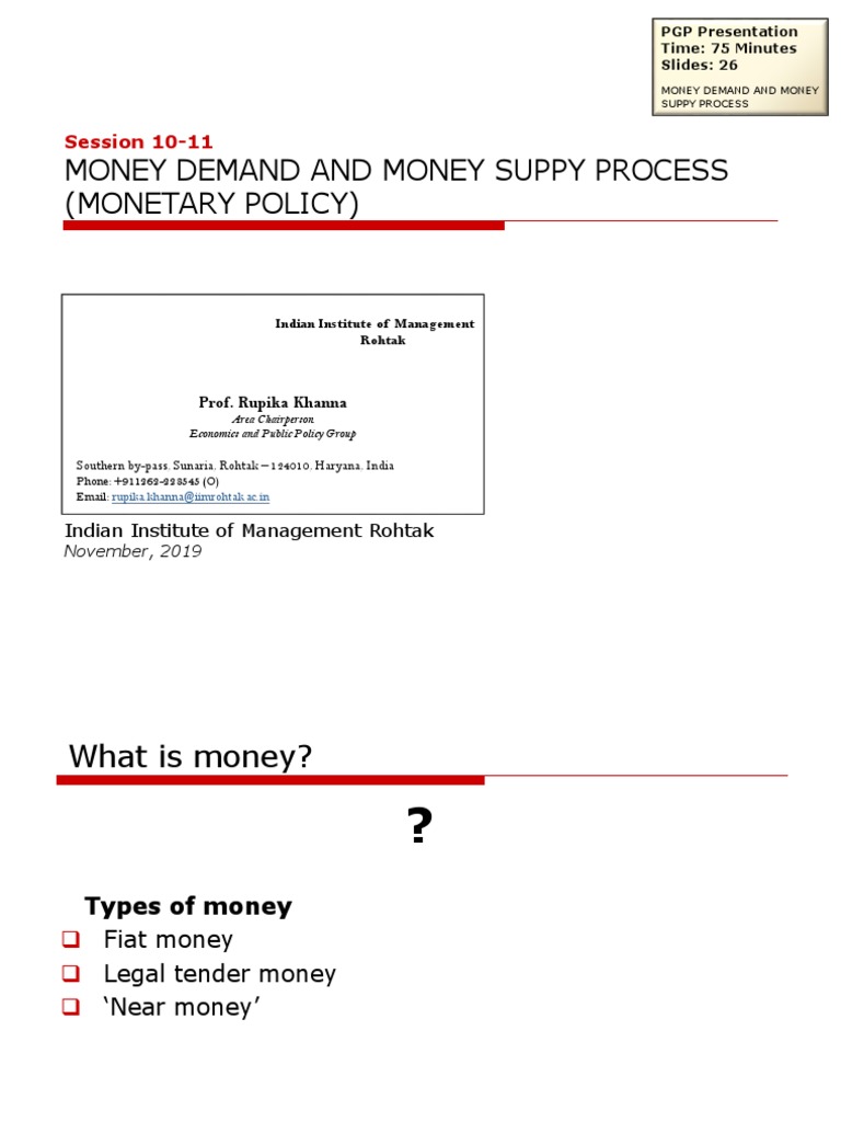 SS10-11-Money Demand and Supply | PDF | Money Creation | Money Supply