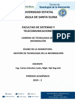 Silabo Gestión de Tecnolog. de La Información 2019-2