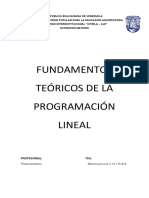 Fundamentos Teoricos de La Programacion Lineal