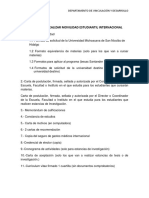 Requisitos para Realizar Movilidad Estudiantil Internacional Alumnos PDF