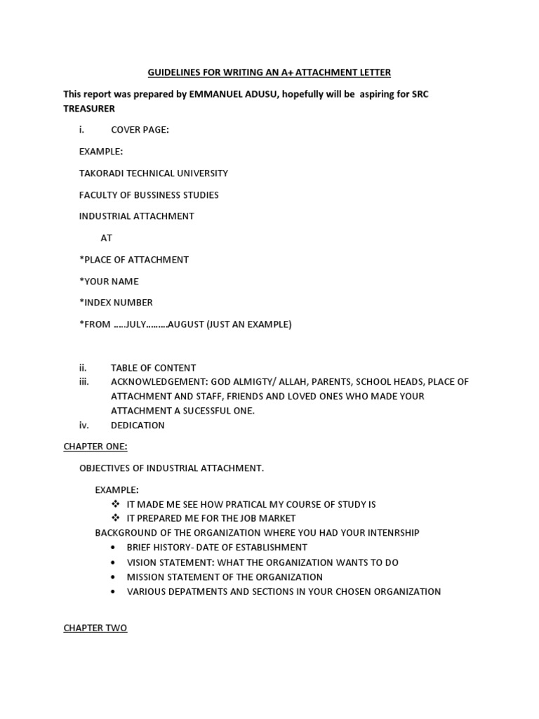 A+ Attachment Letter Writing Guide | PDF | Communication | Business
