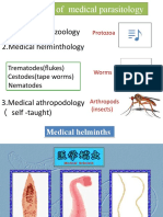 Three Parts of Medical Parasitology: 1.medical Protozoology 2.medical Helminthology