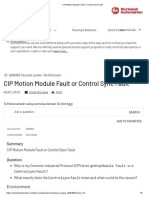 CIP Motion Module Fault or Control Sync Fault