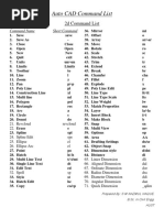 Auto CAD Command List