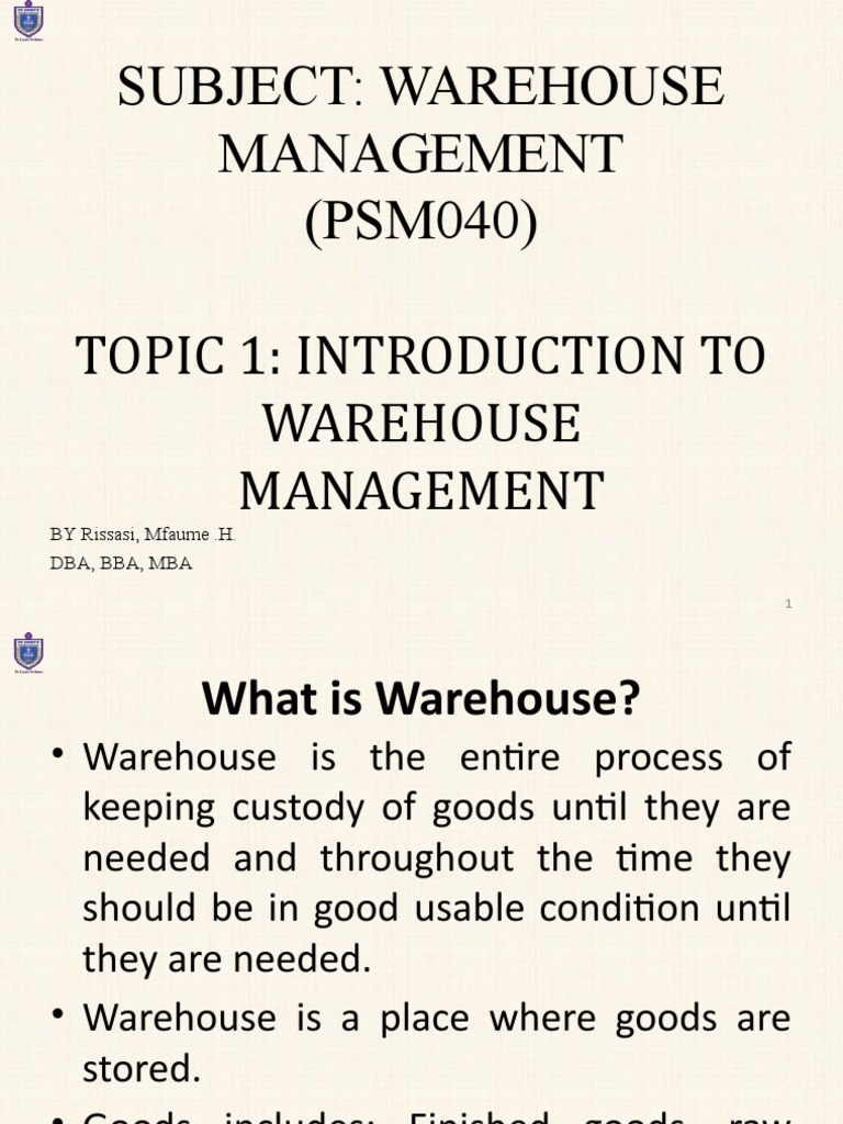 Warehouse Management Fundamentals | PDF | Warehouse | Profit (Economics)