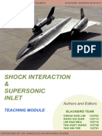 Shock Interaction & Supersonic Inlet: Group Blackcird