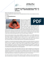 Percepción de Las Madres de Niños Con Obs Sobre Los Hábtitos Alimenticios y S Responsabilidad. MONSE