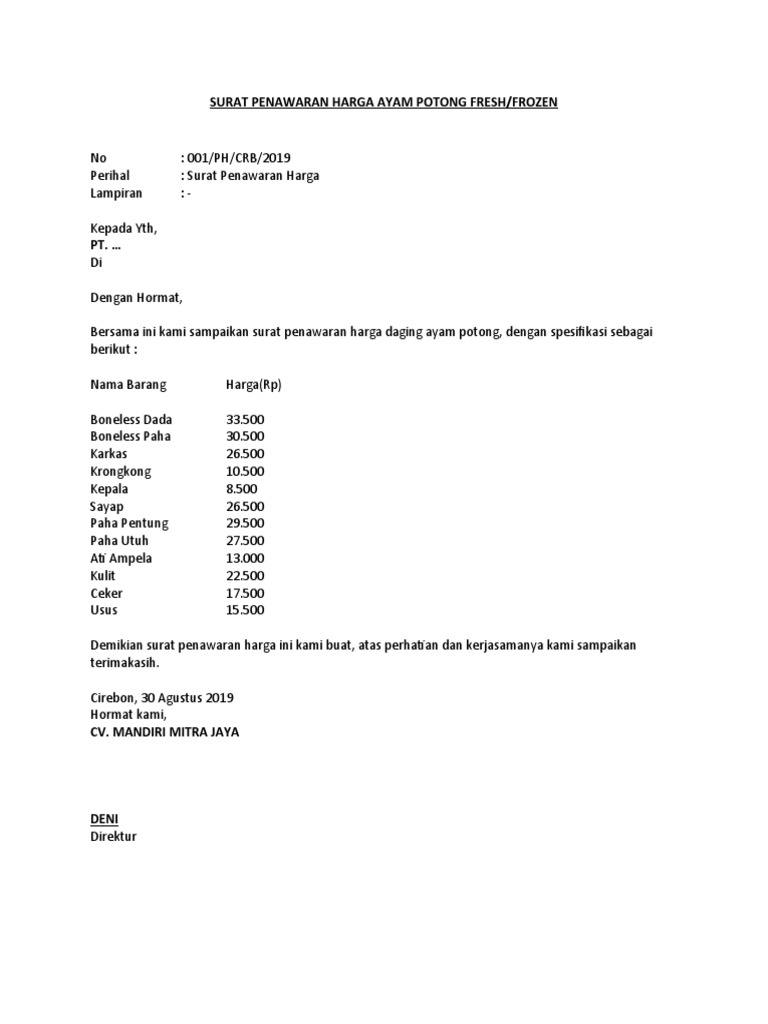 Download 94+ Contoh Surat Surat Penawaran Gratis