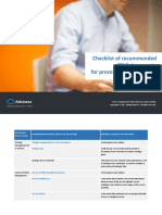 Checklist of Recommended ITIL® Documents For Processes and Functions