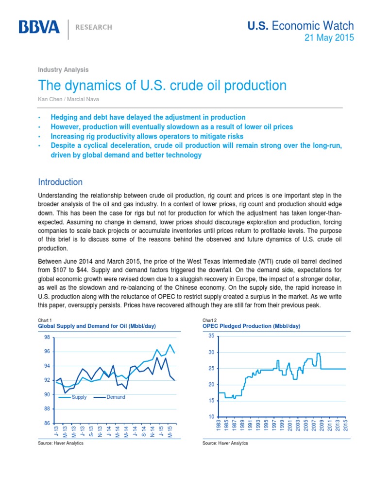 The Dynamics of U.S. Crude Oil Production | PDF | Hedge (Finance ...