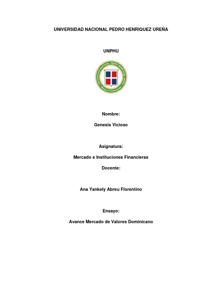 Mercado de Valores PDF | PDF | Bolsa de Valores | República Dominicana