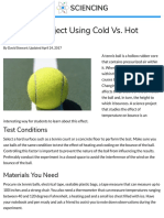 A Science Project Using Cold vs. Hot Tennis Balls - Sciencing PDF