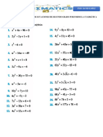 Laboratorio de Solución de Ecuaciones de Segundo Grado Por Formula Cuadrática