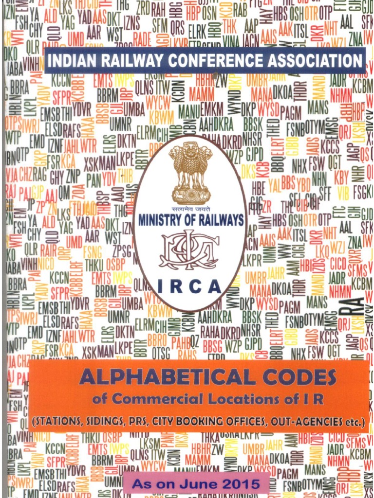 Alphabetical Codes Of Commercial Locations Of Ir Pdf Pdf Transport Business