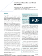 Preoperative Cerebral Oxygen Saturation and Clinical Outcomes in Cardiac Surgery