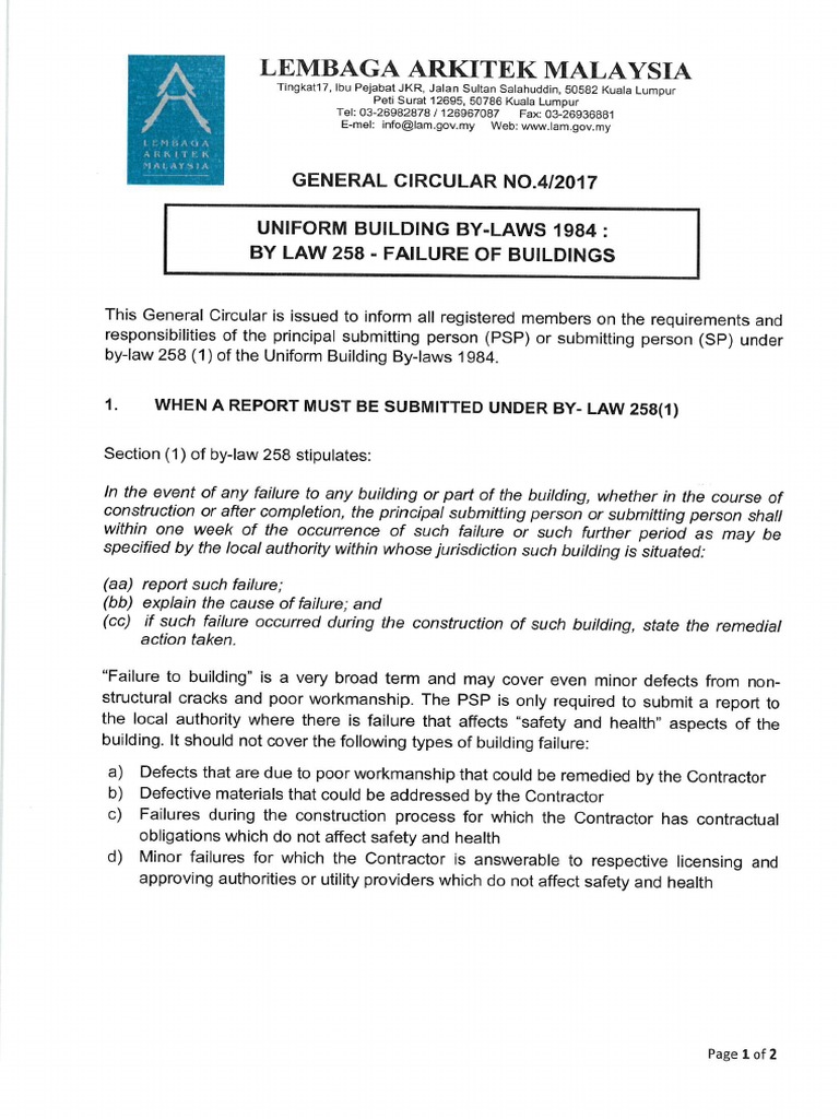Refinal GC No 4-2017 Uniform Building By-Laws 1984 by Law 258 - Failure ...