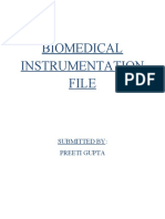 Biomedical Instrumentation File: Submitted By: Preeti Gupta
