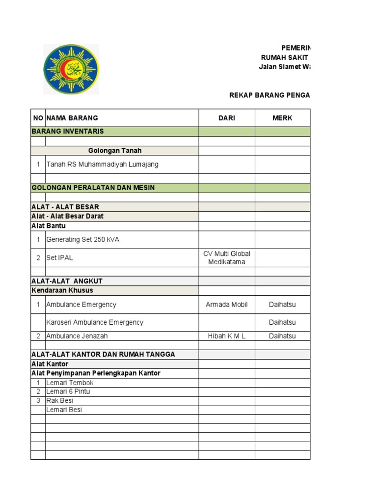 04 - Rekap Barang Dengan Serial Number | PDF | Office Equipment | Computing