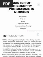 Master of Philosophy Programme in Nursing