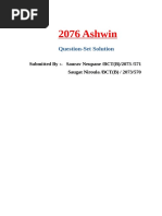 2076 Ashwin: Question-Set Solution