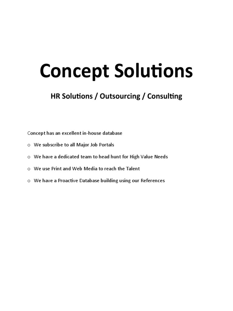 HR Outsourcing & Consulting Services | PDF