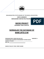 Micro Project On DBMS