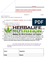 Declaration Herbalife
