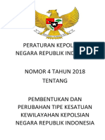 Peraturan Kepolisian No. 4 Tahun 2018