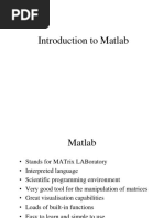 Introduction To Matlab