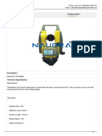 Electronic Theodolite SURY0001: Product Name: Product Code