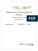 Abaynesh Abate Advanced Financial Accounting