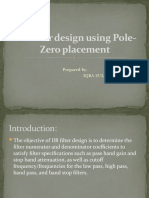 IIR Filter Design Using Pole-Zero Placement: Prepared By: Iqra Zulfiqar