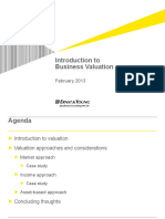 Introduction To Business Valuation: February 2013
