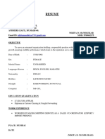 Resume Nikita PDF