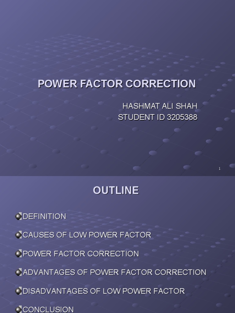 Power Factor Correction | PDF | Ac Power | Capacitor
