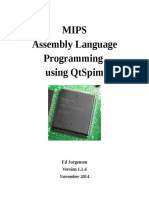 Mips Assembly Language Programming Using Qtspim: Ed Jorgensen November 2014