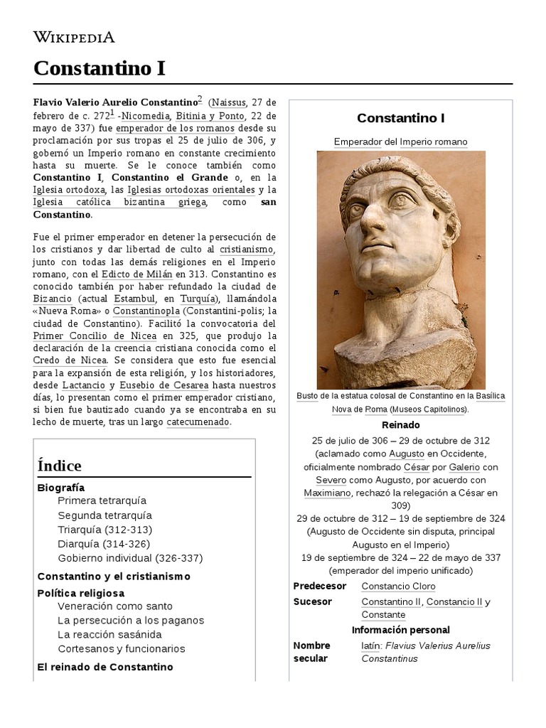 Constantino I | PDF | Constantino el grande | imperio Romano