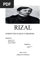 Rizal: Introduction & Rizal'S Childhood