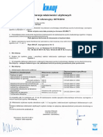 Deklaracja Właściwości Użytkowych NR 007-K-2014 - Płyta KNAUF Impregnowana HA13