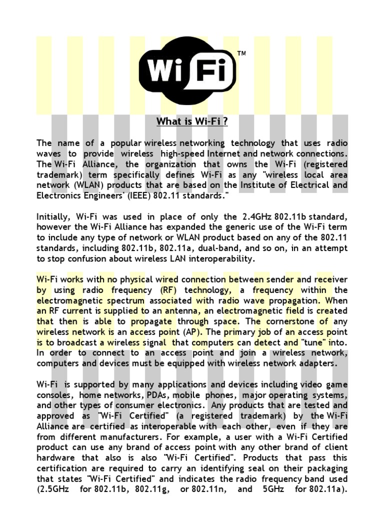 Understanding Wi-Fi Technology Basics | PDF | Wi Fi | Wireless Lan