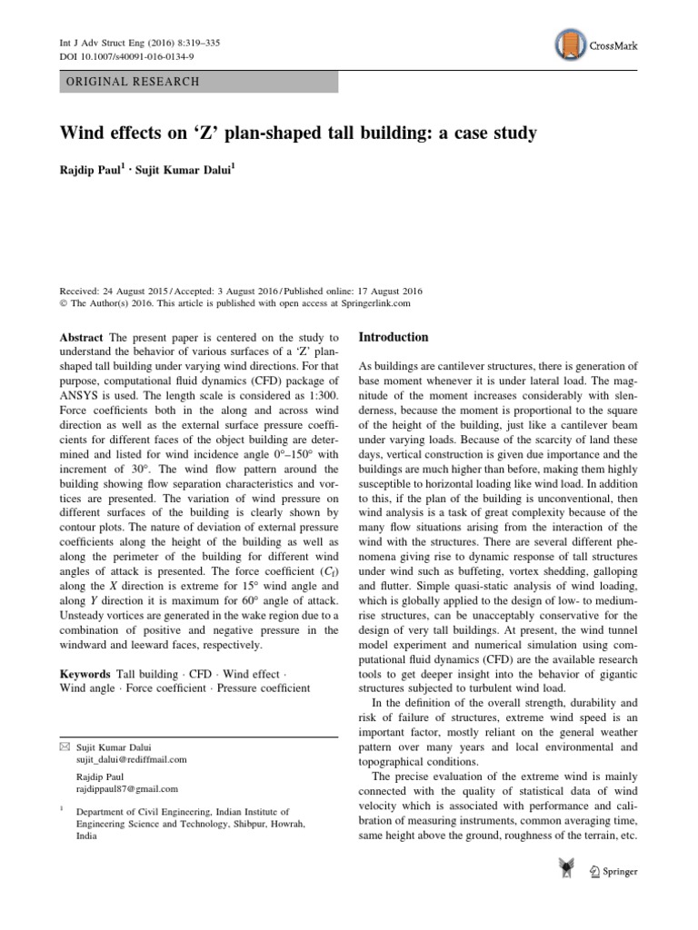 Wind Impact on 'Z' Plan Tall Buildings | PDF | Computational Fluid ...