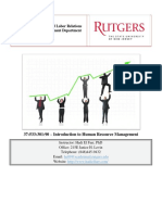 Course Syllabus Rutgers University School of Management and Labor Relations Human Resource Management Department