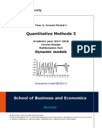 Quantitative Methods 3: Dynamic Models