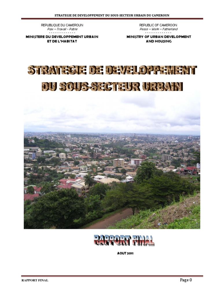 Schemas Plan Maison De Logement Sociaux Economique A Cameroune Pdf Strategie de Developpement Du Sous Secteur Urbain | PDF | Cameroun |  Développement économique