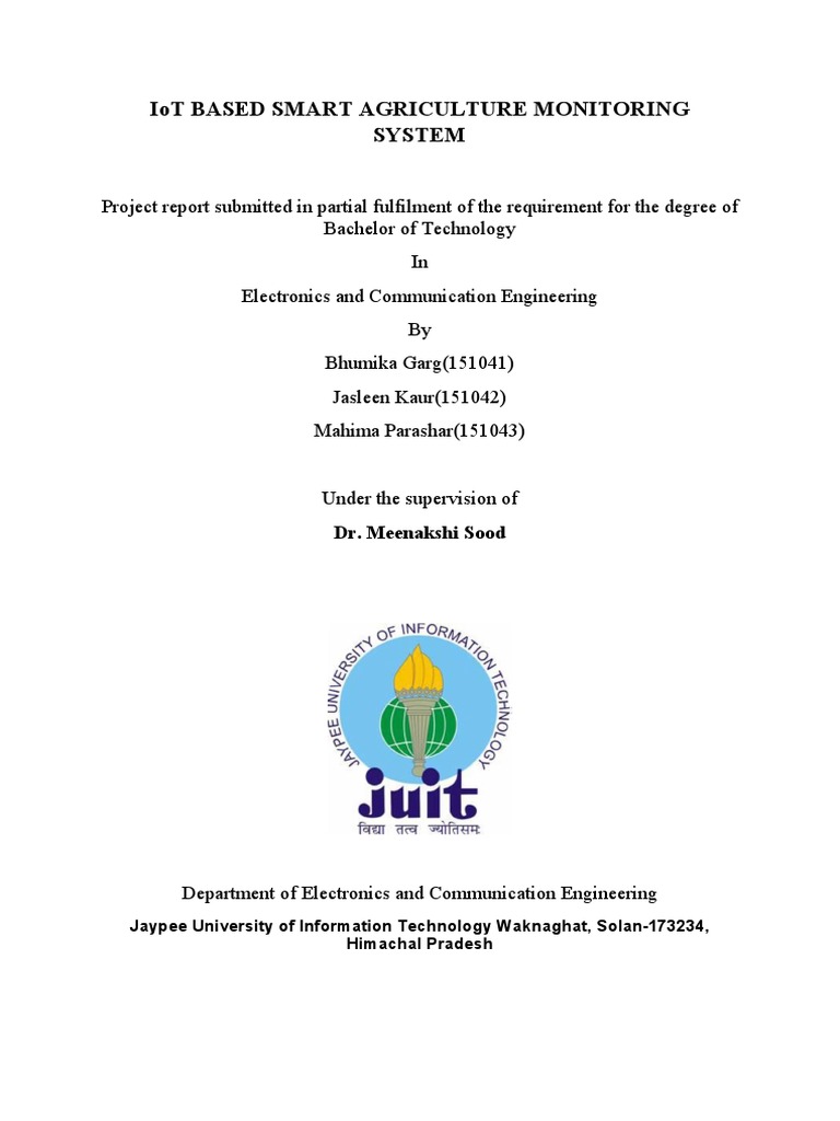 IoT Smart Agriculture Monitoring System | PDF | Internet Of Things | Relay