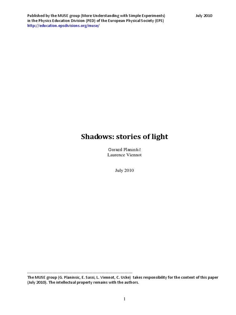 Understanding Shadows in Physics | PDF | Shadow | Light
