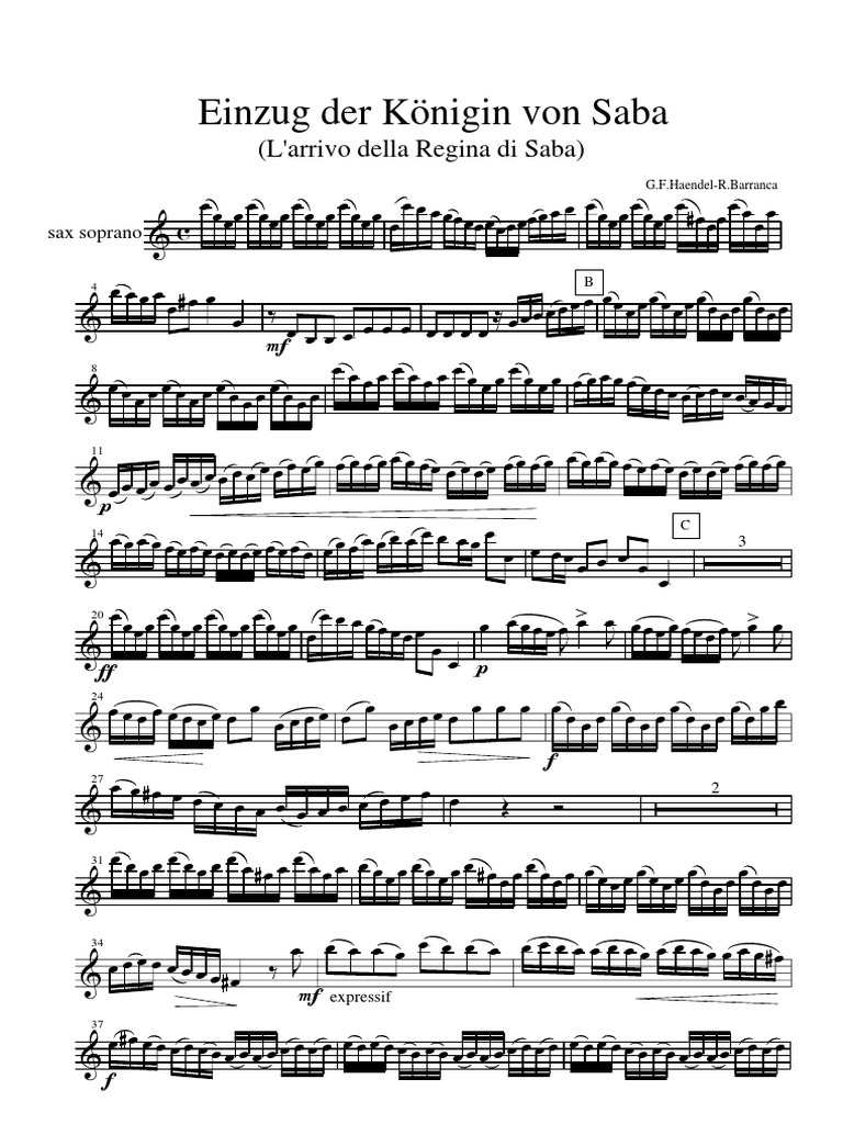 Handel Arrivo Della Regina Di Saba